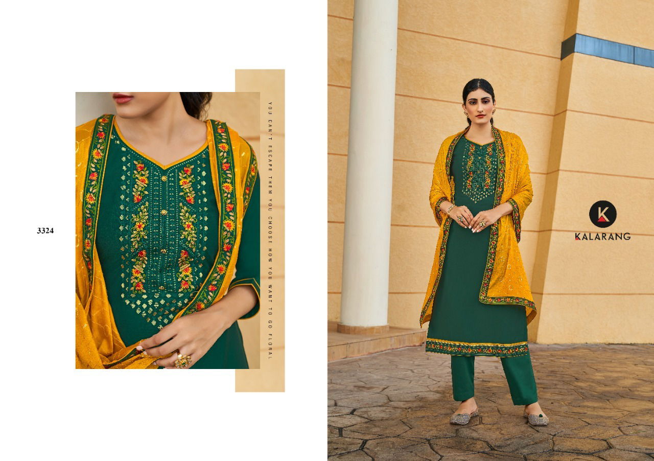 Kalarang Jannat Fancy Festive Wear Embroidery Designer Salwar Kameez